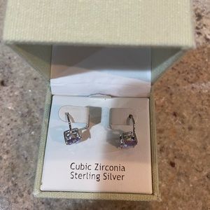Nanette Lenore sterling silver cupic zirconia earrings